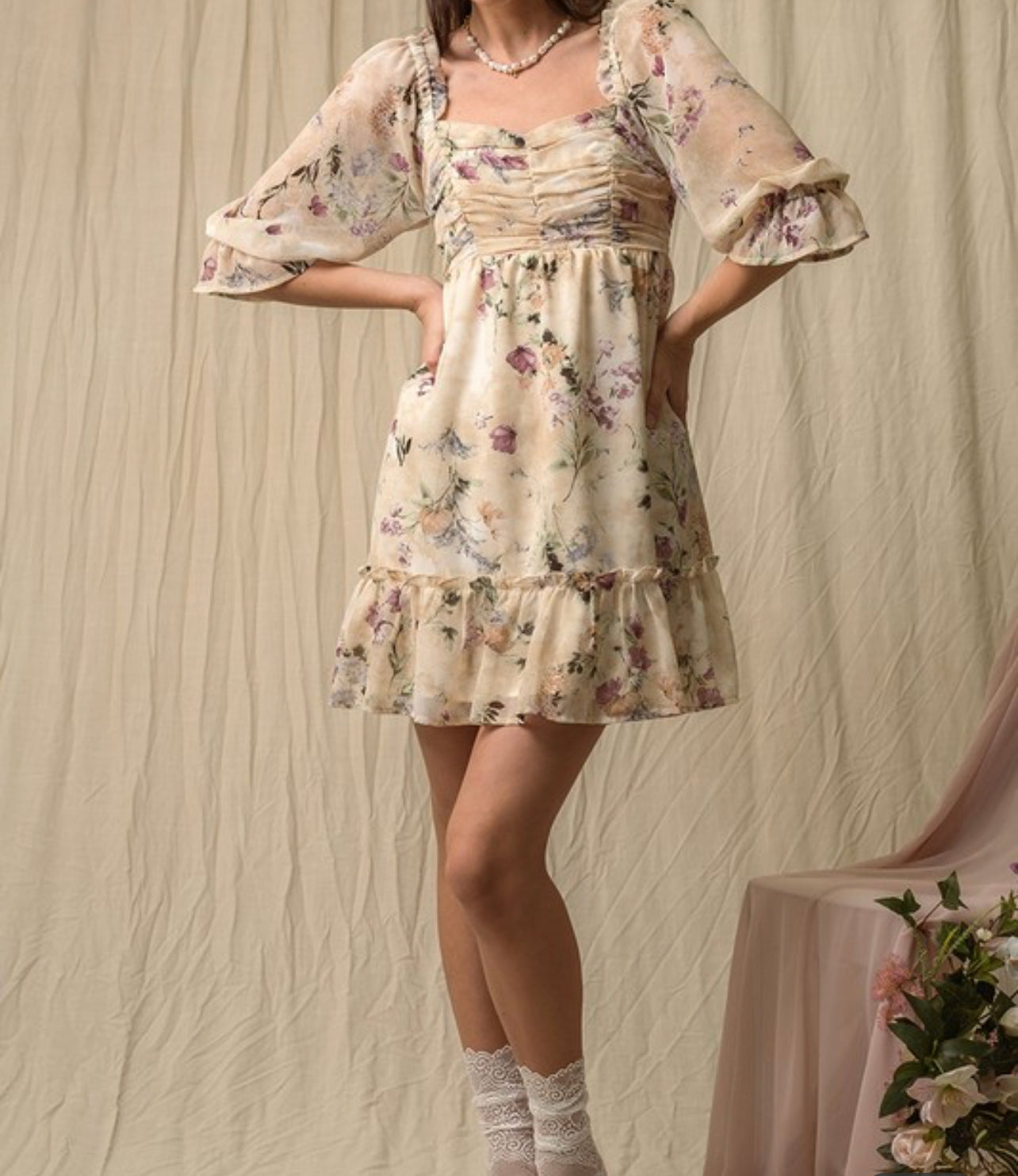 Floral Chiffon Dress